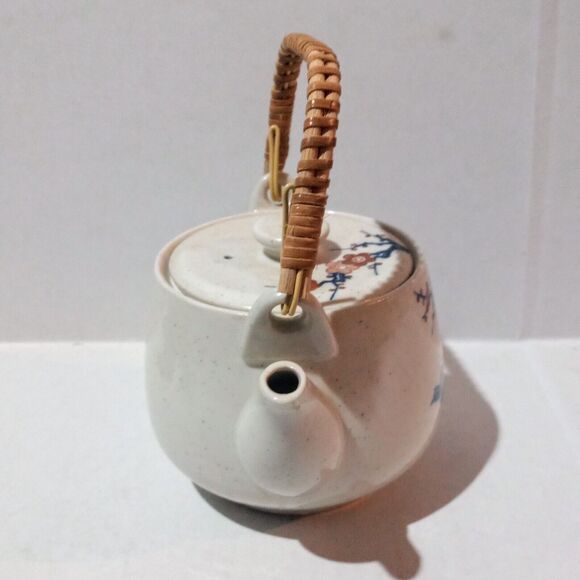 Vintage Ceramic Armbee Teapot Set-Cherry Blossom-Sakura-Bamboo Handle-5 PC - Picture 5 of 16